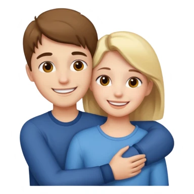 Fille embrassement un garçon  sticker