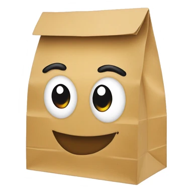 red paper lunch bag simple sticker