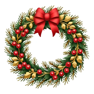 Luxary Christmas wreath with gold

 sticker