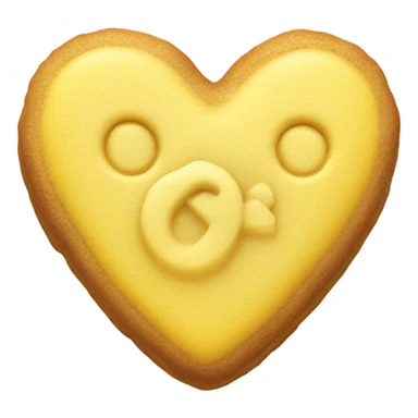 Yellow cookie heart with ohana sticker