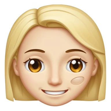 A face split diagonally: one half smiling, the other half with a tear.  sticker