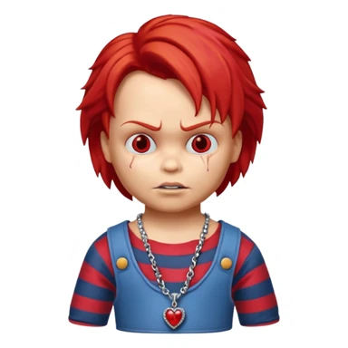 chucky horror  neckless sticker