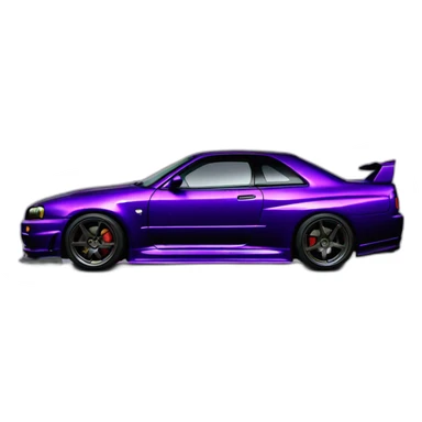gtr r34 midnight purple sticker
