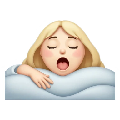 insomnia yawning face emoji with stars and moon, droopy eyelids sticker