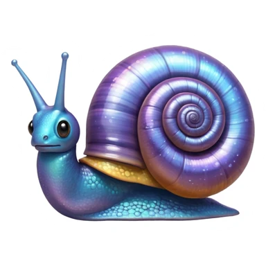 shiny snail sticker