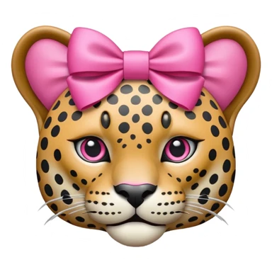 Onça pintada com laço rosa sticker