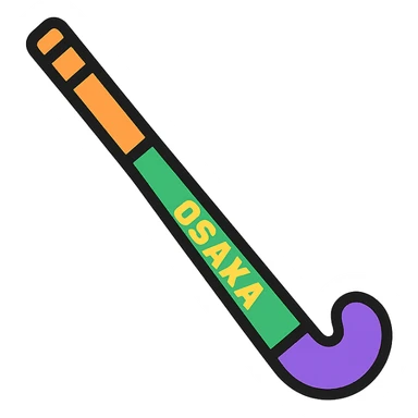 Osaka hockey stick, full stick, isolated on white sticker