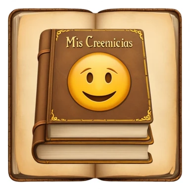 a book with the name "mis creencias de siempre" sticker
