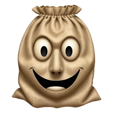 horror movie villain with burlap sack mask with one eyehole sticker