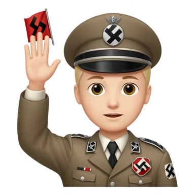 Creat emoji of nazi germany waving falg sticker