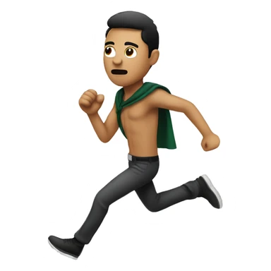 person from mexico running from a thief sticker