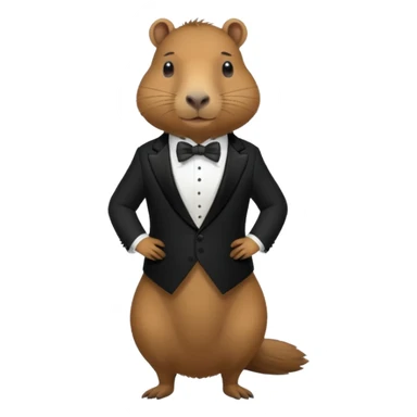 Asme una capibara con trage elegante sticker