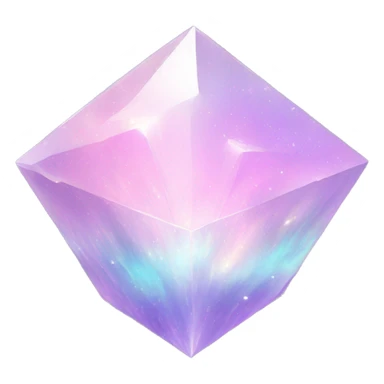 Pastel white iridescent nebula crystal sticker