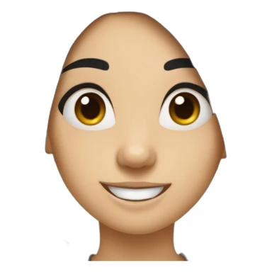 A mosquito with girl face in black hair and smiling wearing glaces sticker