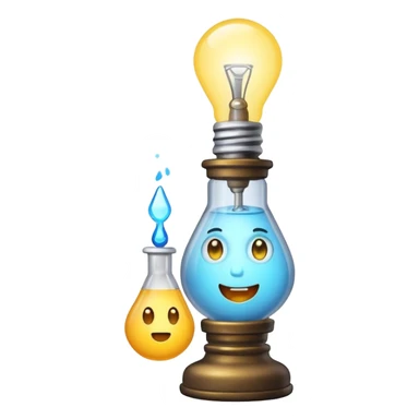 alchemist character lightbulb replaced by glowing vial sticker