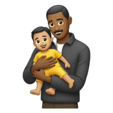 Padre abrazando a el hijo sticker