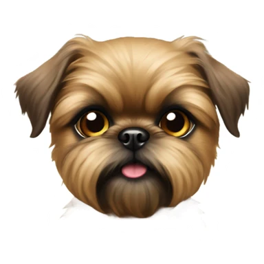 Brussels Griffon puppy Christmas  sticker