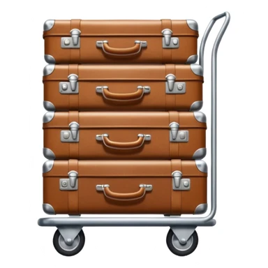 luggage on a baggage cart sticker