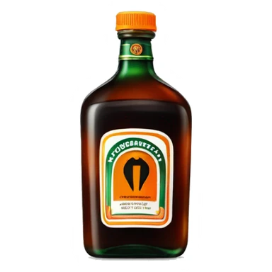 jagermeister with orange on the top sticker