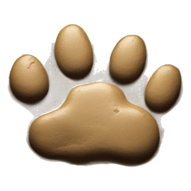 dog paw imprint in mud sticker