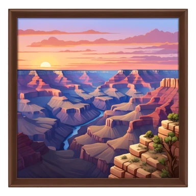 grand canyon national park sunset sticker