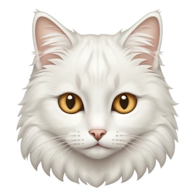 Snowy white Norwegian forest cat with almond-shaped eyes and bushy tail sticker