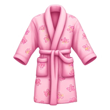 pink floral bathrobe sticker