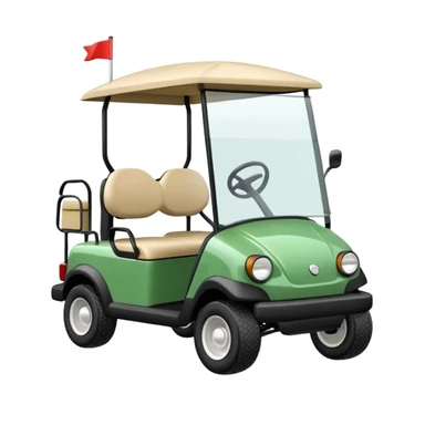 Cute golf cart emoji sticker