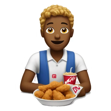 person eating kfc sticker