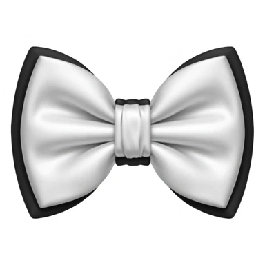 White bow tie like iPhone Emoji bow tie sticker