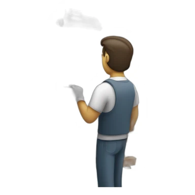 Man writing on a marker board sticker