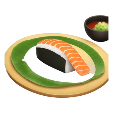 Sushi on a bamboo plate sticker