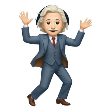 Einstein dancing sticker