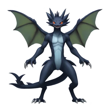 Edgy Cool Nargacuga-Pokémon-Fakémon Full Body sticker