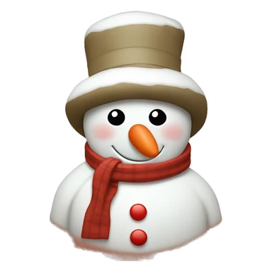 Khaki red and white asthetic snowman sticker