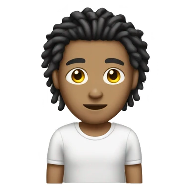 light skin man with short dreads sticker