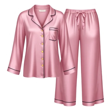 Light pink silk pyjamas set sticker