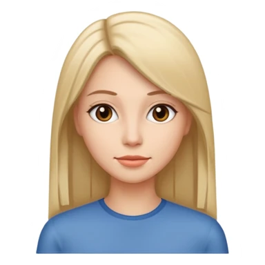 femme cheveux lisses sticker