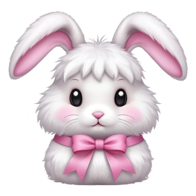 Bunny wearing a ribbon sticker
