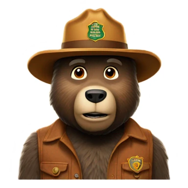Smokey the bear sticker