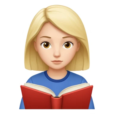 woman reading book sticker