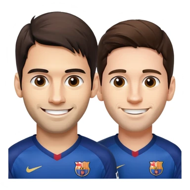 Football player kaka and Messi picture sticker