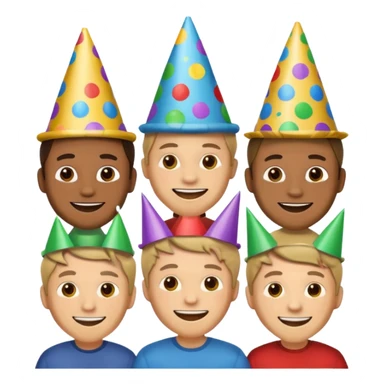 party hatted men sticker