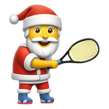 Le père Noël en train de jouer au padel sticker