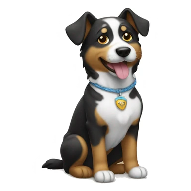 un perro con alas sticker