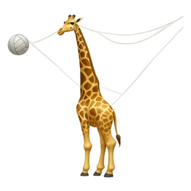 Giraffe playing volleyball sticker