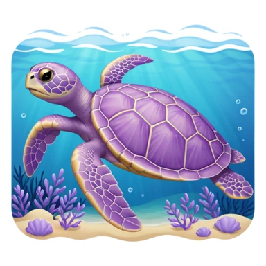 Lavendar Pastel sea turtle sticker