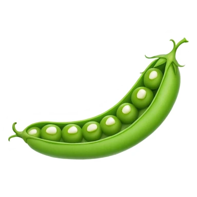 open snap pea pod showing peas inside sticker