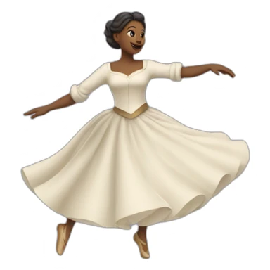 Femme de ménage qui danse sticker