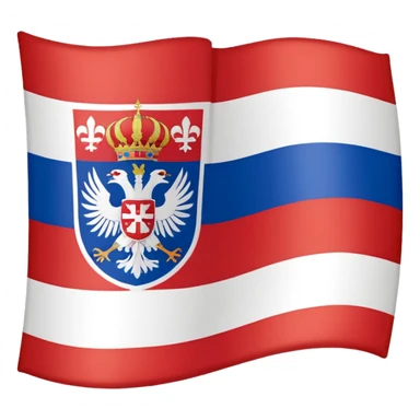 make me a emoji with serbian empire a  flag sticker